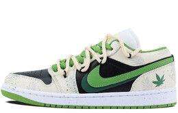Баскетбольные кроссовки Air 1 Vintage Men Low-Top Green/Black/Beige Jordan hf4823-100（team349-枫林来信） | maple leaf green