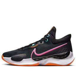 Кроссовки renew elevate 3 Nike, черный dd9304-007 | black/anthracite/brilliant orange/pink spell