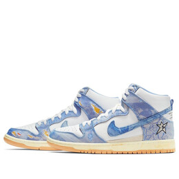 Кроссовки sb dunk высокие Nike, белый cv1677-100 | white/dark sulfur/coconut milk/royal pulse