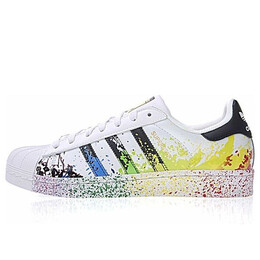 Кроссовки суперзвезда гордость обувь Adidas, белый d70351 | white/yellow/black