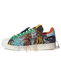 Кроссовки x Шон Уотерспун суперзвезда Adidas, черный gx3823 | core black/bright yellow/green