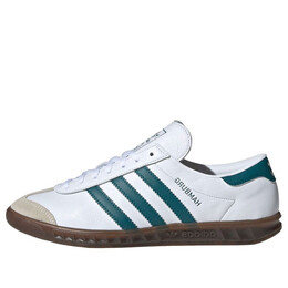 Кроссовки гамбург Adidas, белый jh8562 | cloud white / legacy teal / gum