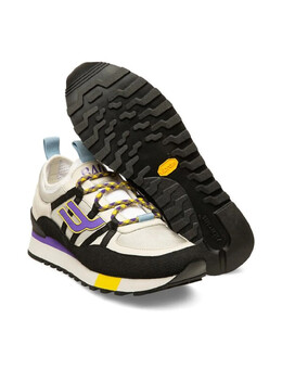 Мужские черно-белые синтетические кроссовки Bally Glick 6239599, белый 7340091113532 | white