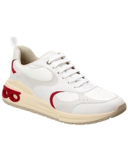 Кроссовки Ferragamo из кожи и замши Salvatore Ferragamo, белый 7268818485308 | white