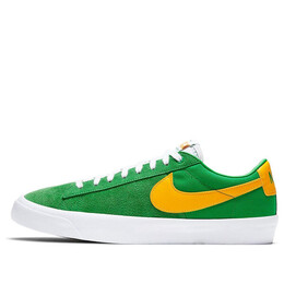 Кроссовки zoom blazer low pro gt sb Nike, зеленый dc7695-300 | green/yellow