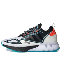Кроссовки marvel x zx 2k boost Adidas, белый h02561 | white/core black/bright cyan