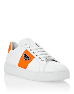 Кроссовки Lo-Top Triangle Plein Philipp Plein, цвет White/Orangefluo 7716547919932 | white/orangefluo
