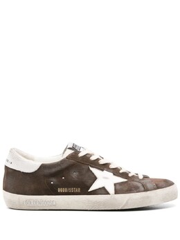 Golden Goose кеды Super-Star с эффектом потертости, коричневый gmf00101f00615155377 | коричневый