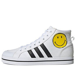 Кроссовки neo bravada mid smiley face Adidas, белый g54949 | white/yellow/black