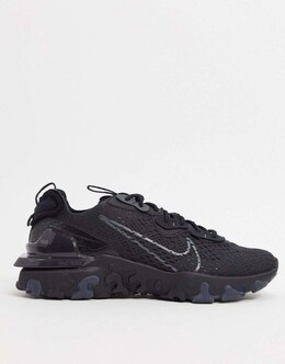 Кроссовки Nike React Vision тройного черного цвета 202281389 | triple black