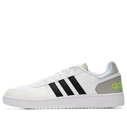 Кроссовки neo hoops 2.0 Adidas, белый h01207 | white/gray/black/green