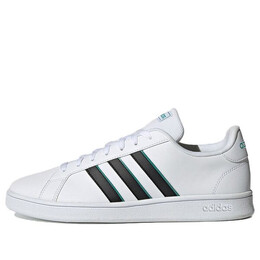 Кроссовки neo grand court base Adidas, белый eg5943 | white/black/green