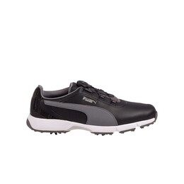Черные мужские кроссовки из гладкой кожи Drive fusion disk 192226 02 Puma, черный 3831392 | schwarz