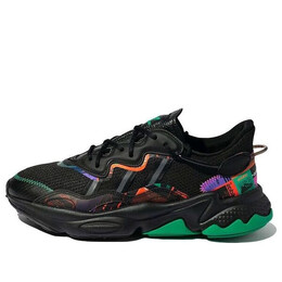 Кроссовки оригиналы ozweego повседневная обувь Adidas, черный gx2715 | black/green/orange