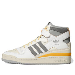 Кроссовки форум 84 высокие Adidas, белый gy5727 | white/light gray/dark gray/yellow