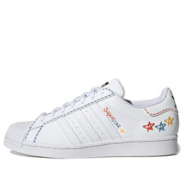 Кроссовки оригинальные суперзвезды обувь Adidas, белый gz3034 | white/blue/yellow