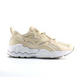 Синтетические мужские кроссовки Sport wave Rider 1 со шнуровкой d1ga192749 Mizuno, бежевый 3827635 | beige