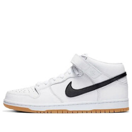 Кроссовки sb dunk mid Nike, белый cd6754-100 | white/black/gum lt brown-safety orange