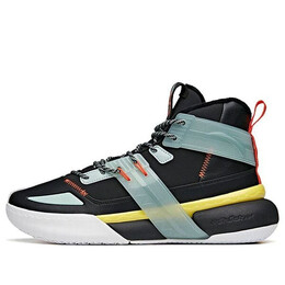 Кроссовки shock the game 4.0 флисовые высокие Anta, черный 112041650-2 | black/green/orange/yellow/white