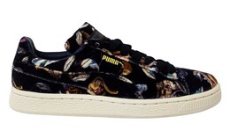 Мужские кроссовки Basket Classic lo x hoh vel с текстильной шнуровкой 357518 03 Puma, черный 4002905 | schwarz