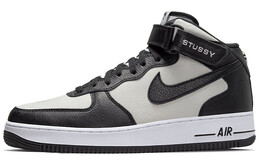 Кроссовки Nike Air Force 1 Mid Stussy South Korea Exclusive Light Bone/Black dj7840-002