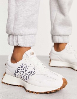 Кроссовки New Balance 327 Leopard Print Detail, белый/черный 203644203 | white