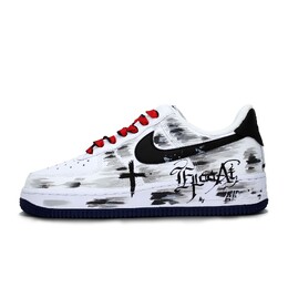 Кроссовки Air Force 1 для скейтбординга мужские низкие черный/белый Nike fj4146-104(team589-银瑟仕 ) | black white