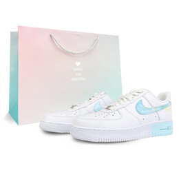 Кроссовки Air Force 1 для скейтбординга мужские низкие синий Nike cw2288-111(team401-专属永恒sbox） | white