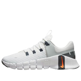 Кроссовки Nike Free Metcon 5 'White Bright Mandarin', белый dv3949-101 | summit white/light silver/iron grey/bright mandarin