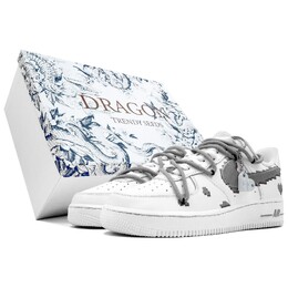 Мужские кроссовки для скейтбординга Nike Air Force 1, White cw2288-111(team113-像素方块s-box) | white