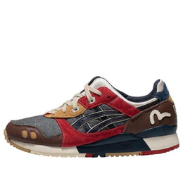Кроссовки гель лайт 3 x evisu Asics, красный 1203a301-501 | red/gray/brown/blue/yellow