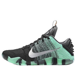 Кроссовки kobe 11 elite low Nike, зеленый 822521-305 | green glow/black