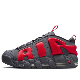 Кроссовки air more uptempo low 'dark grey light crimson' Nike, серый fz3055-002 | dark grey/metallic silver/light crimson