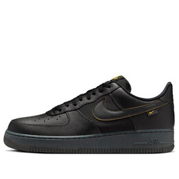 Кроссовки air force 1 '07 'black university gold' Nike, черный fz4617-001 | black/dark smoke grey/university gold