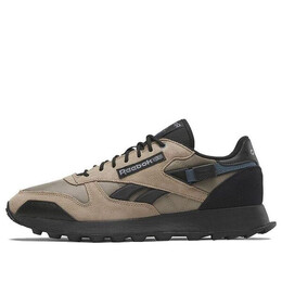 Кроссовки classic leather 'boulder beige' Reebok, бежевый 100025108 | boulder beige/hoops blue