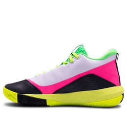 Кроссовки sc 3zero 4 'white high-vis yellow' Under Armour, белый 3023917-102 | white/black/pink