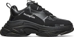 Кроссовки Balenciaga Triple S Sneaker Allover Logo - Black, черный 536737 w2fa1 1090 | black