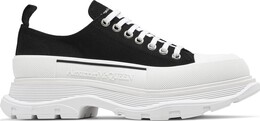 Кроссовки Alexander McQueen Tread Slick Lace Up Black White, черный 604257 w4l32 1070 | black