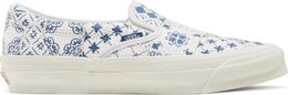 Кеды Vans Kith x OG Classic Slip-On LX Azulejo Tile, белый vn0a32qnwht | white
