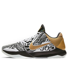 Кроссовки zoom kobe 5 protro 'big stage' Nike, белый ct8014-100 | white/metallic gold/black