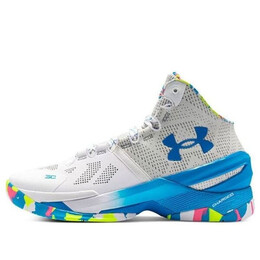 Кроссовки curry 2 retro 'splash party' Under Armour, белый 3026282-100 | white/blue/pink/green