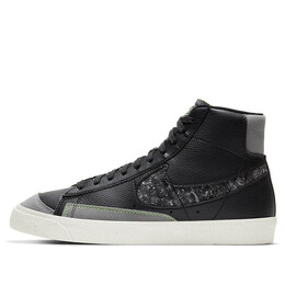 Кроссовки blazer mid '77 vintage 'recycled wool pack - black electric green' Nike, черный cw6726-001 | black/smoke grey/electric green/lt bone