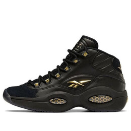 Кроссовки question mid lux 'black gold' Reebok, черный h01308 | black/gold