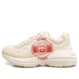 Кроссовки rhyton 'disk print' Gucci, белый 630607-drw00-9522 | ivory/red