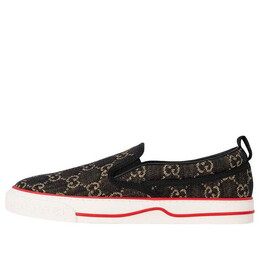 Кроссовки tennis 1977 slip-on gg 'black' Gucci, черный 643489-un360-1294 | black/gold