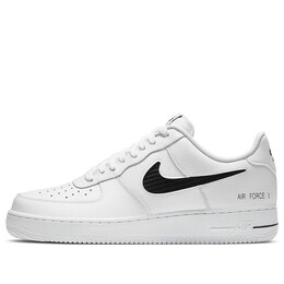 Кроссовки air force 1 '07 lv8 'cut out swoosh - white black' Nike, белый cz7377-100 | white/black