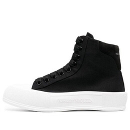 Кроссовки high-top deck plimsoll 'black' Alexander McQueen, черный 707681w4mv71070 | black/white