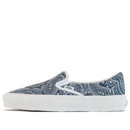 Кроссовки kith x vault og classic slip-on lx 'paisley' Vans, синий vn0a45jk6cc | blue/white