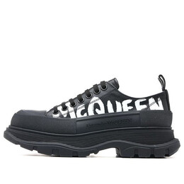 Кроссовки graffiti tread slick lace up shoes 'black white' Alexander McQueen, белый 711108wiat61070 | white/black