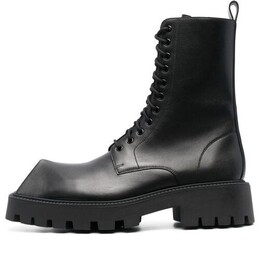 Кроссовки rhino 25mm lace up boots 'black smooth calfskin' Balenciaga, черный 712638wbb501000 | black